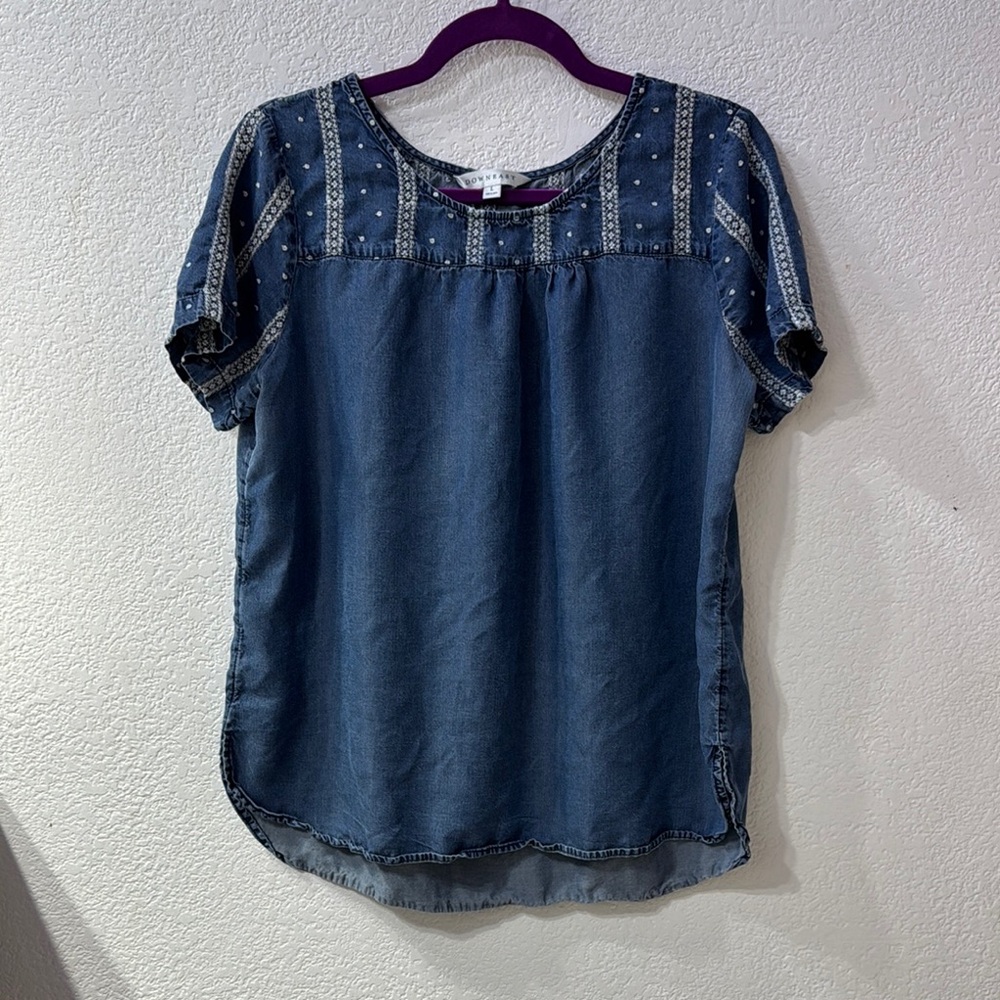 DownEast Blue Lace Blouse